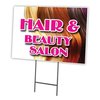 Signmission Hair & Beauty Salon Yard Sign & Stake outdoor plastic coroplast window, C-1216 Hair & Beauty Salon C-1216 Hair & Beauty Salon